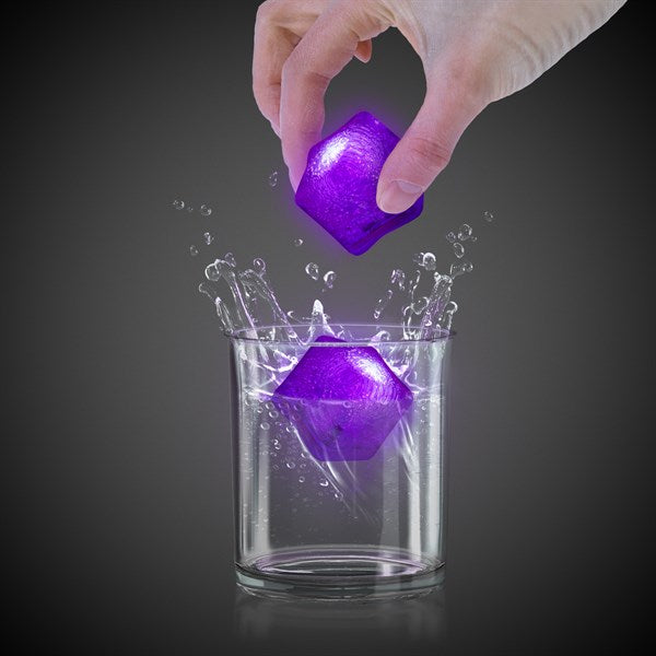 Purple LED Ice Cubes