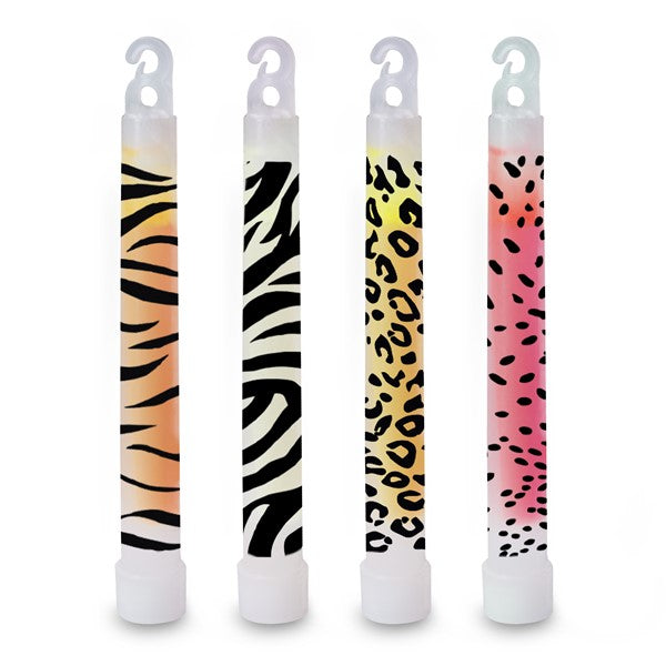 6" Animal Print Glow Sticks - 25 Pack