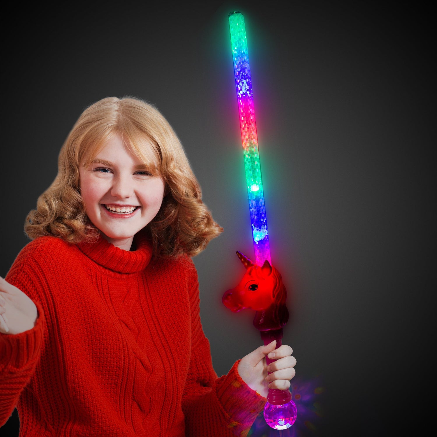 LED Pink Unicorn Sword