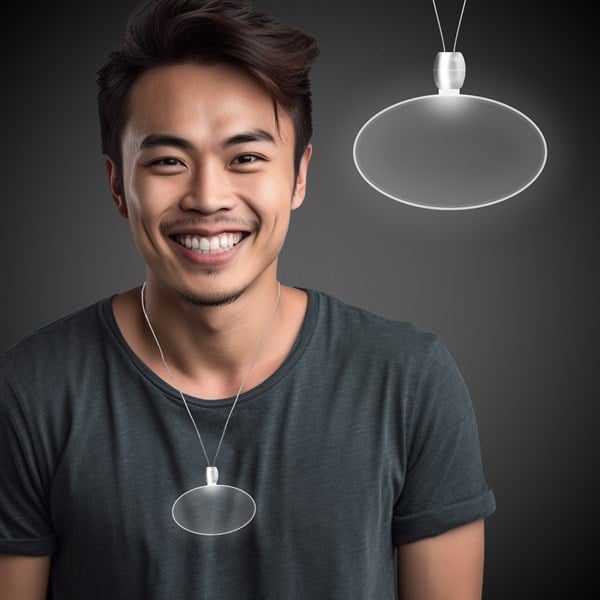 White LED Pendant Necklaces