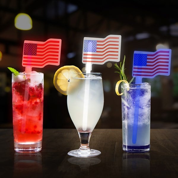 Red, White & Blue USA Flag Glow Wands