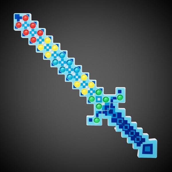 LED Blue Pop It Pixel Sword