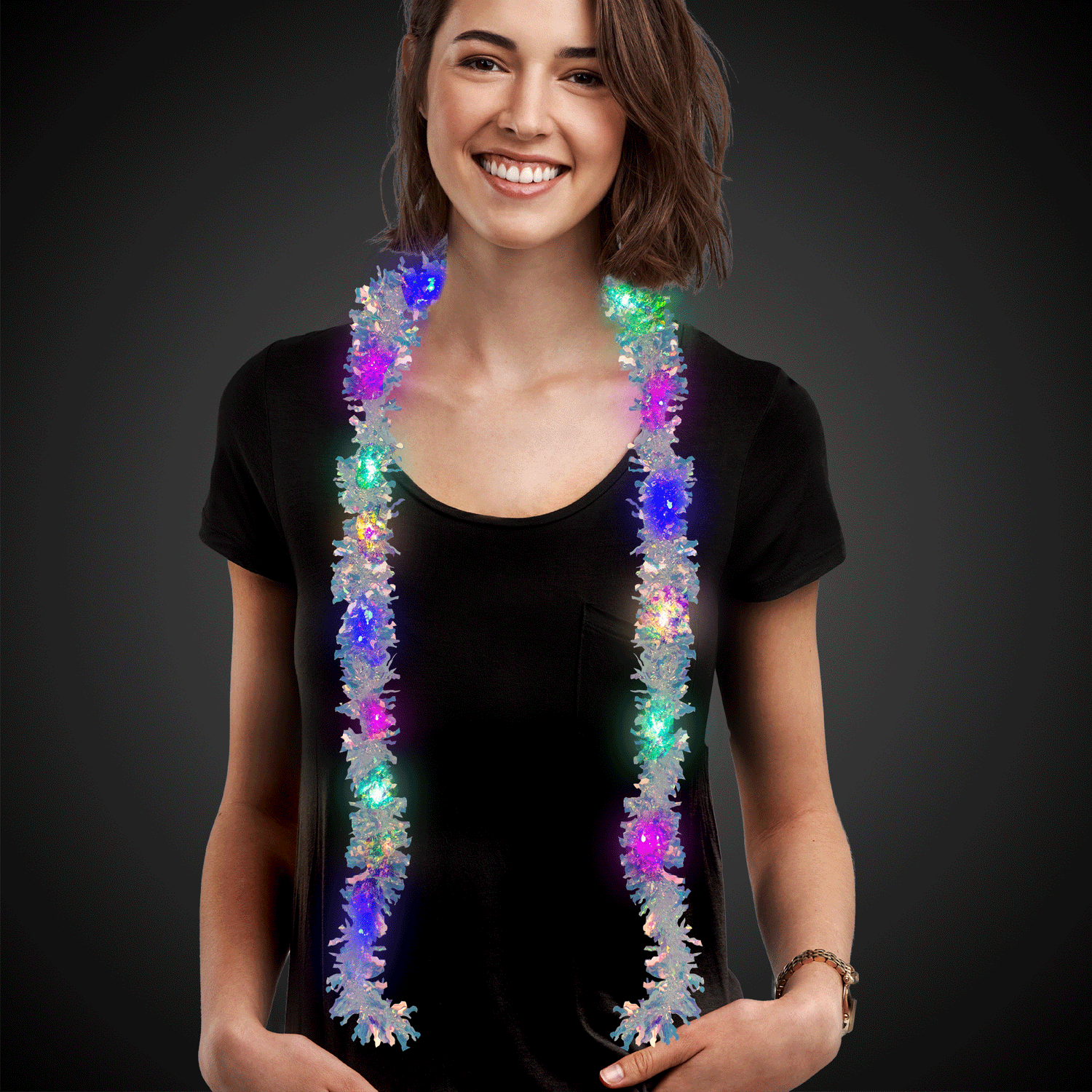 LED Tinsel Scarf