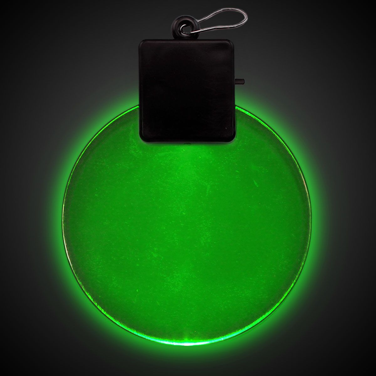 Green LED  Round Medallion