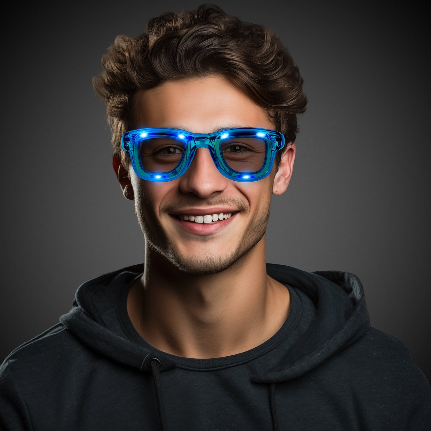 Blue LED Retro Sunglasses