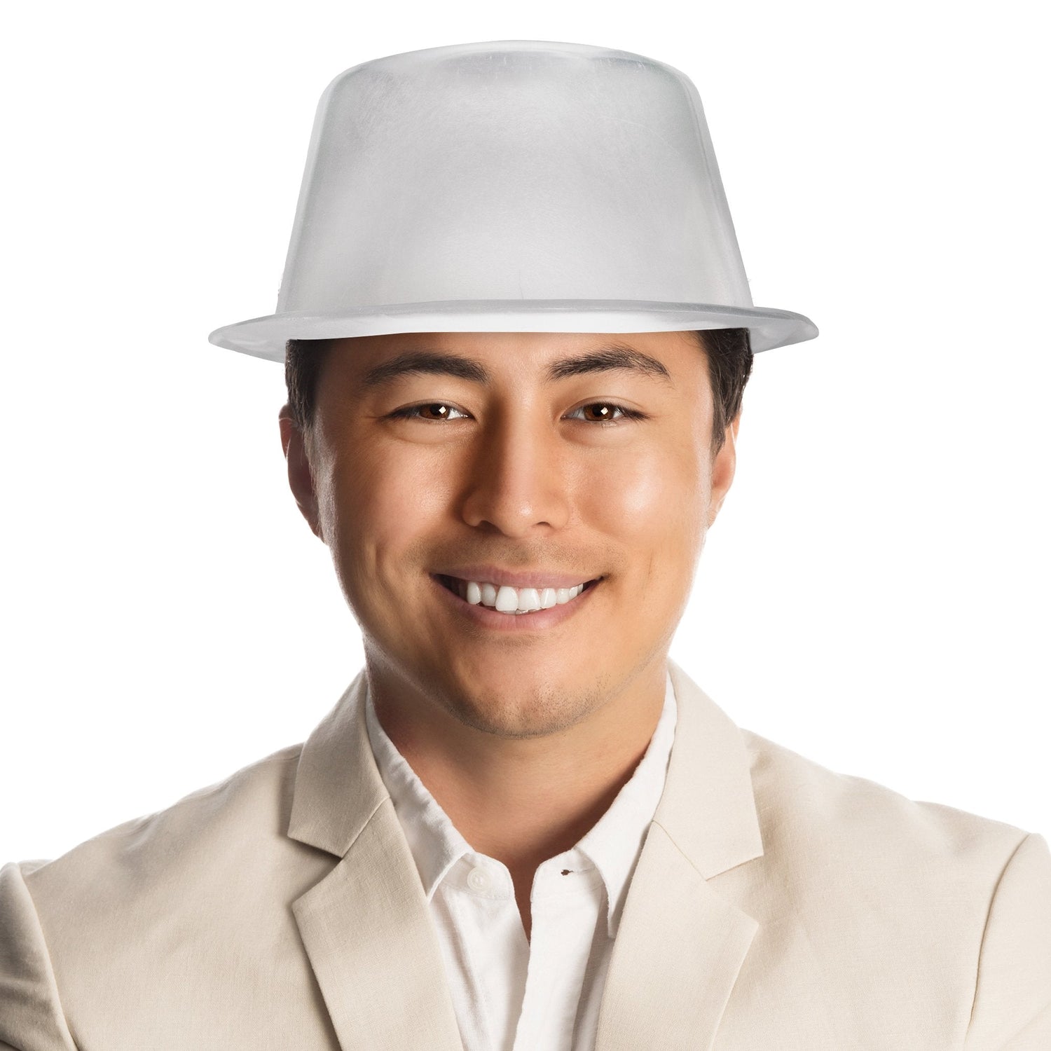 Silver Plastic Top Hats