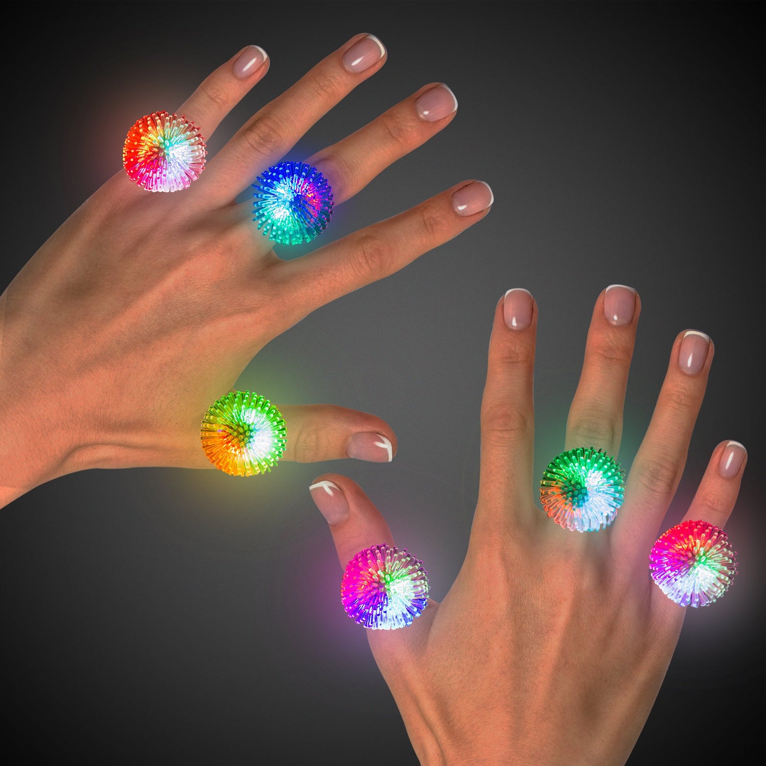 LED Porcupine Jelly Rings