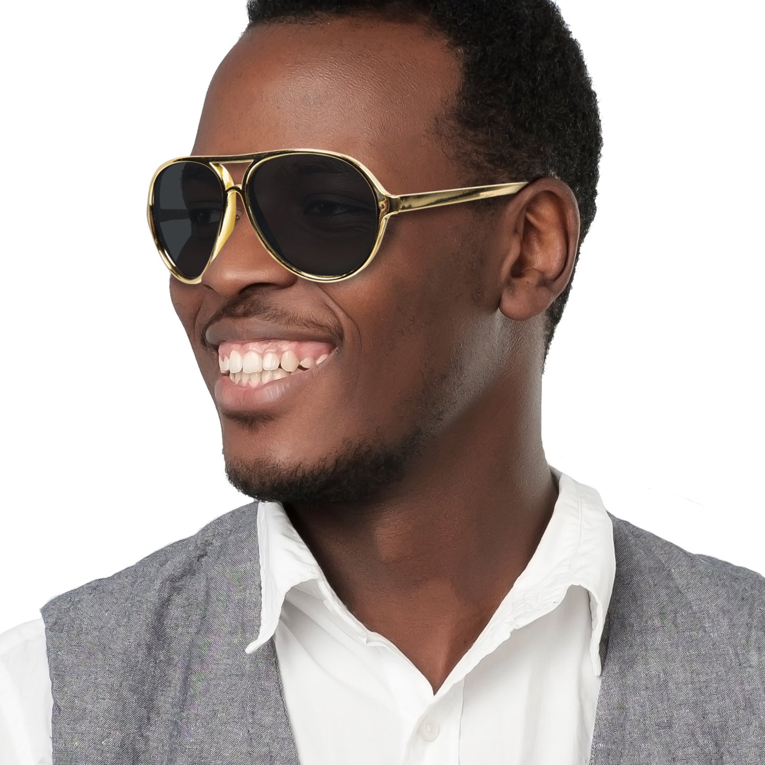 Gold Aviator Sunglasses