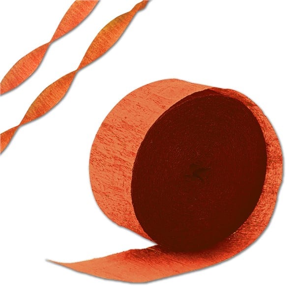 Orange Crepe Paper Streamer