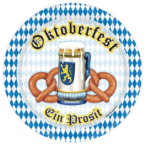 Oktoberfest Pretzels 9" Plates