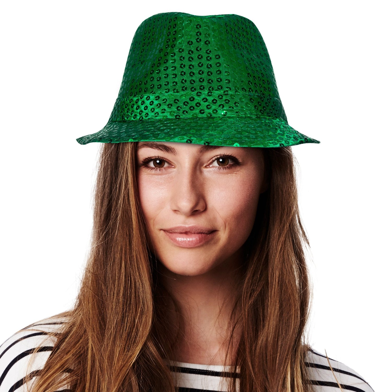 Green Sequin Fedora Hat