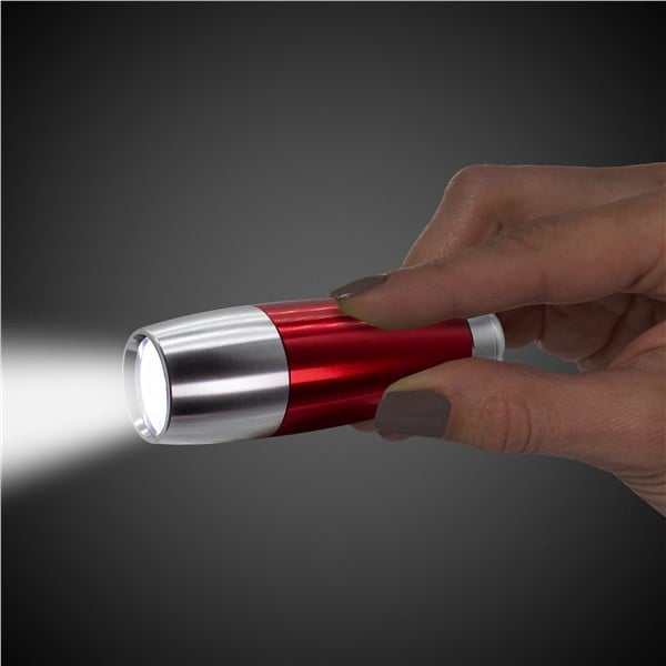 LED Red or Silver 4" Taper Flashlight