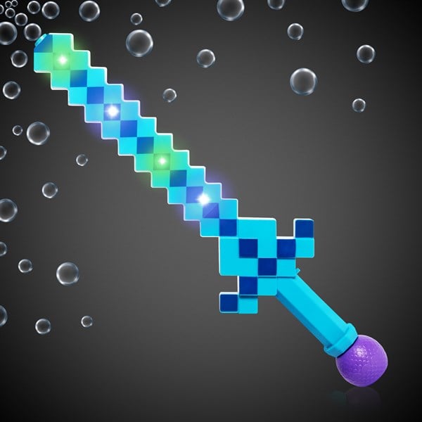LED Blue Pixel Bubble Sword