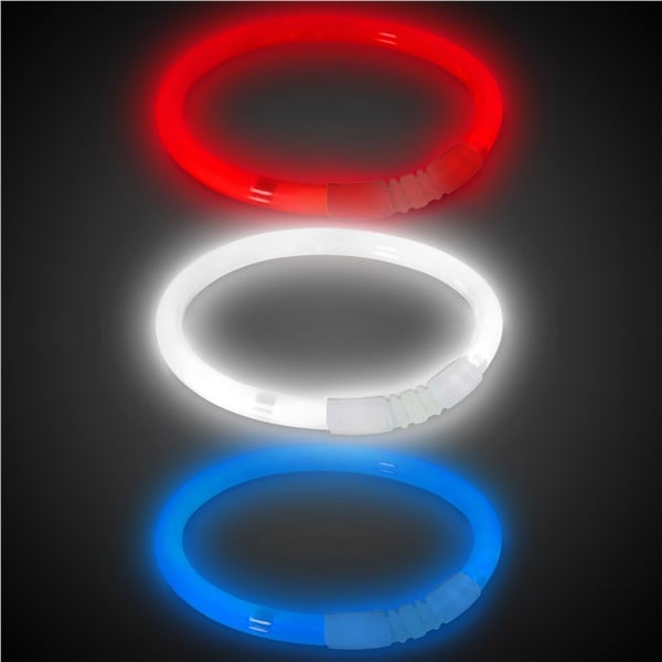 Red, White, and Blue Glow Bracelets