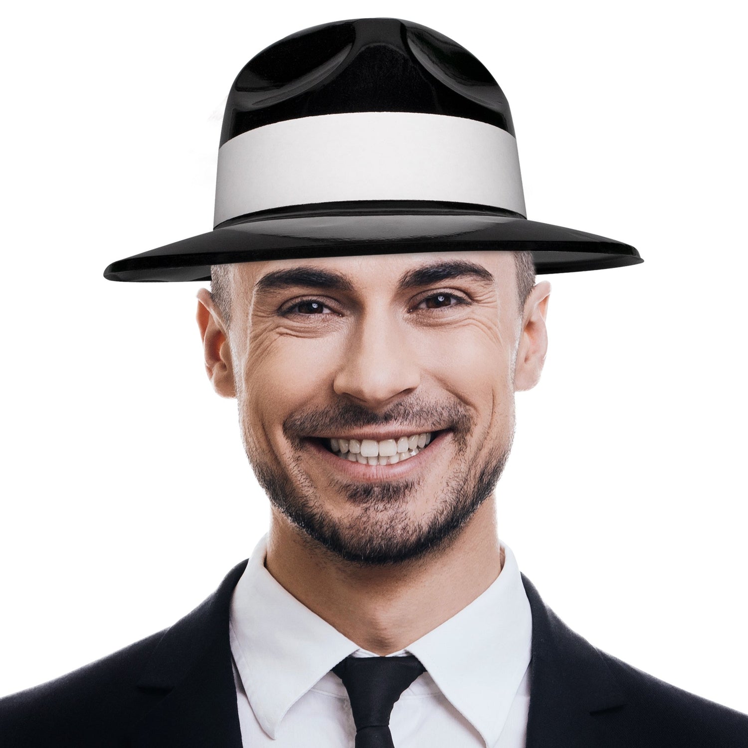 Black Gangster Fedora Hats