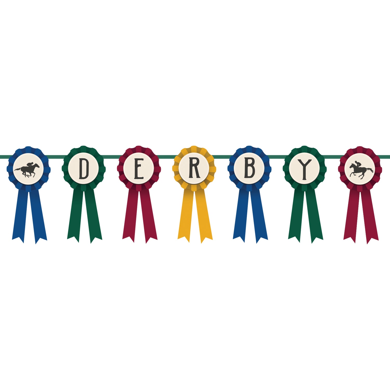 Derby Day Award Ribbon Garland