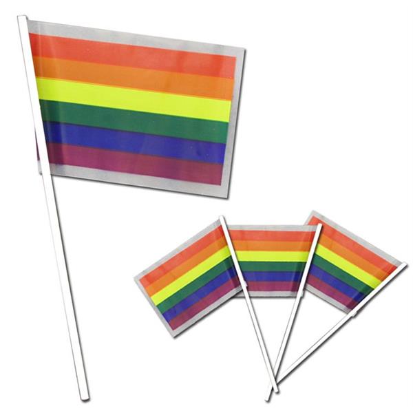 Rainbow Pride 4"x6" Plastic Flags