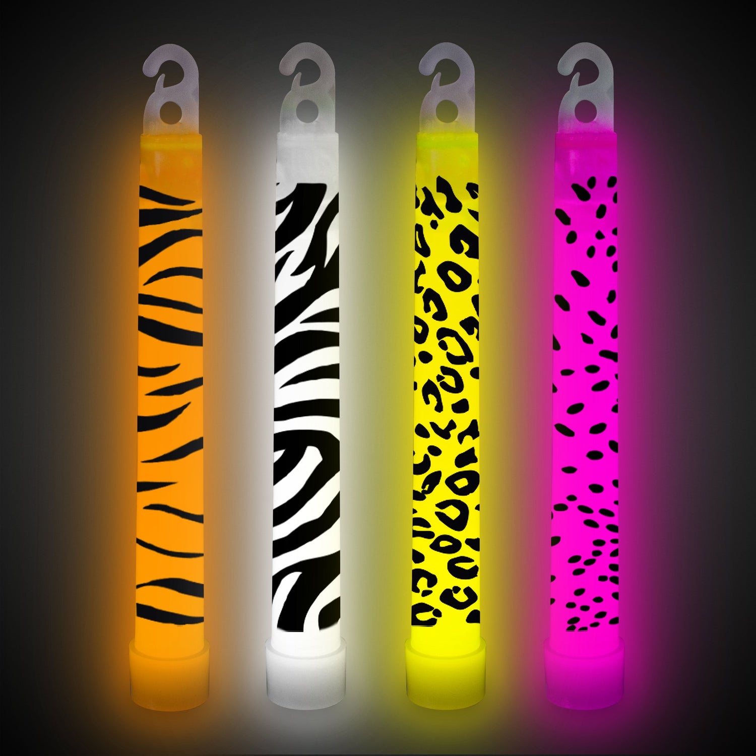 Assorted Animal Print 6" Glow Sticks