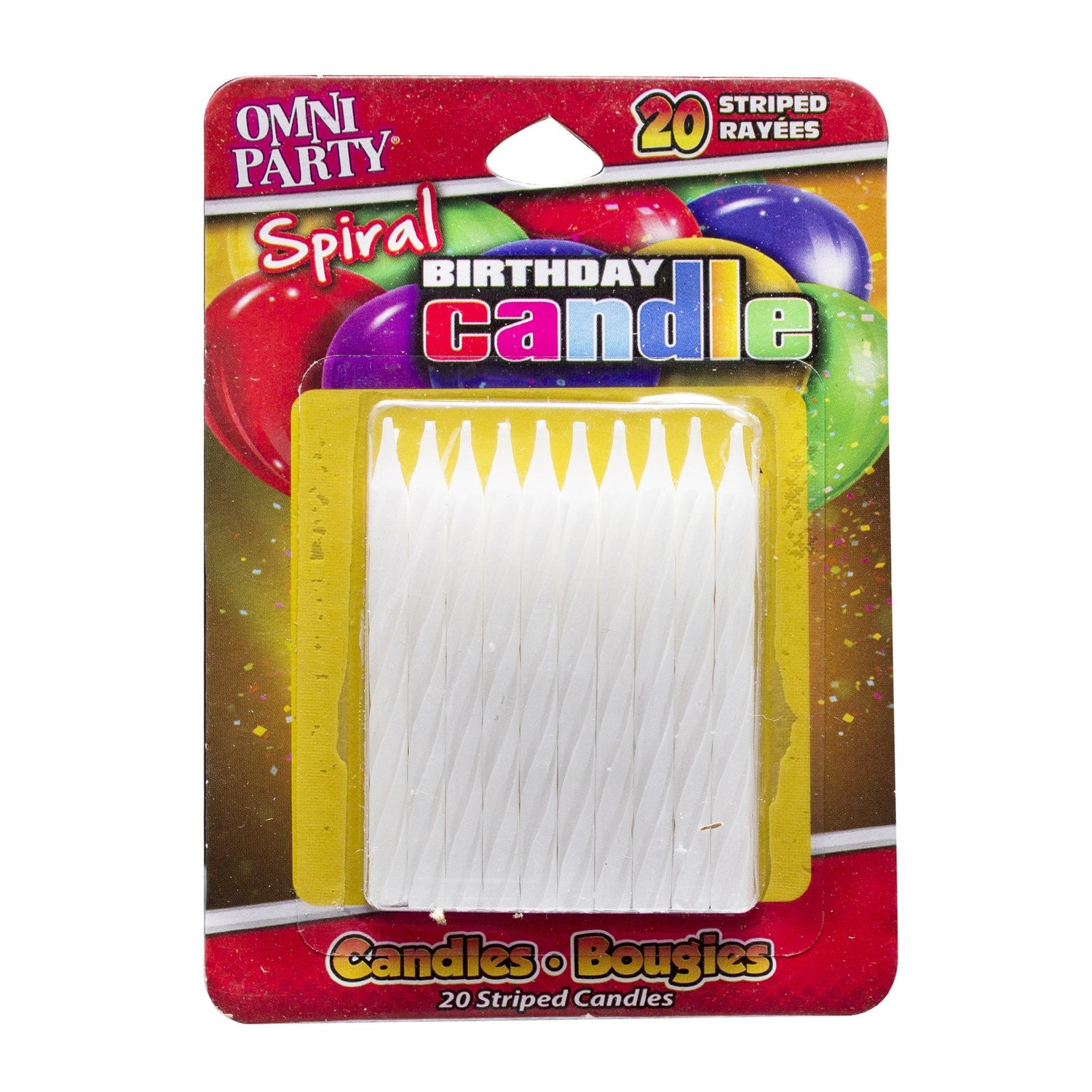 White Striped Candles
