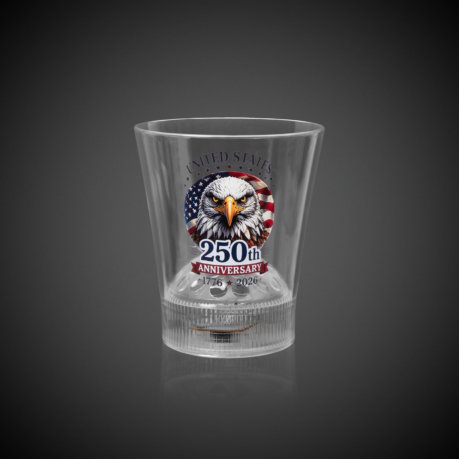 250th ANNIVERSARY- Multicolor Light Up Rocks Glass