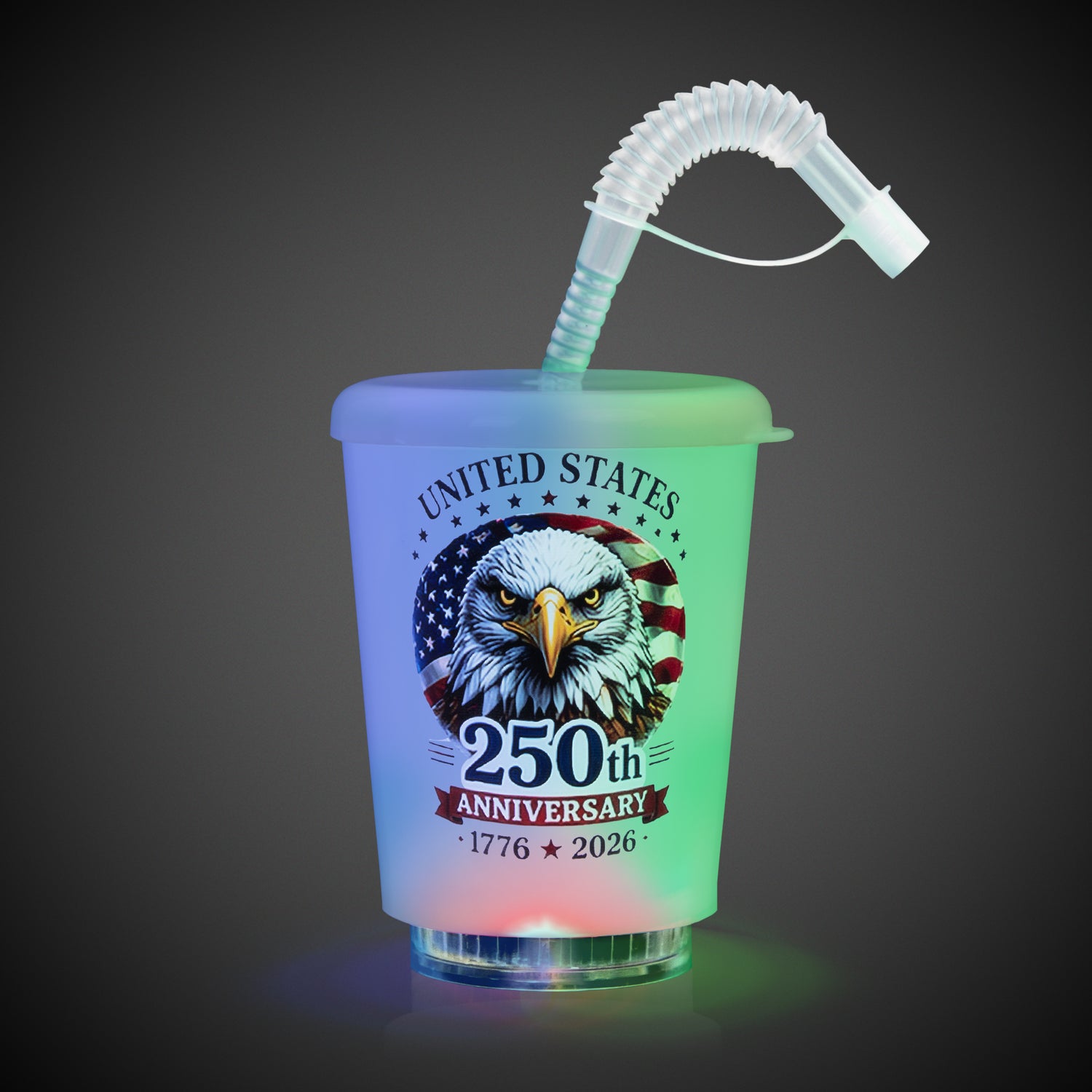 250TH ANNIVERSARY 12 oz. LED Cup with Straw